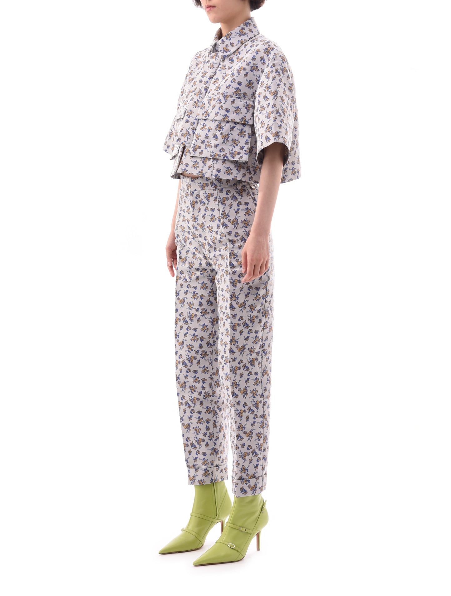 Toga Pulla Flower Jacquard Trousers