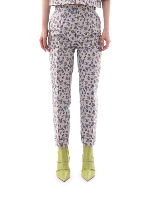 Toga Pulla Flower Jacquard Trousers