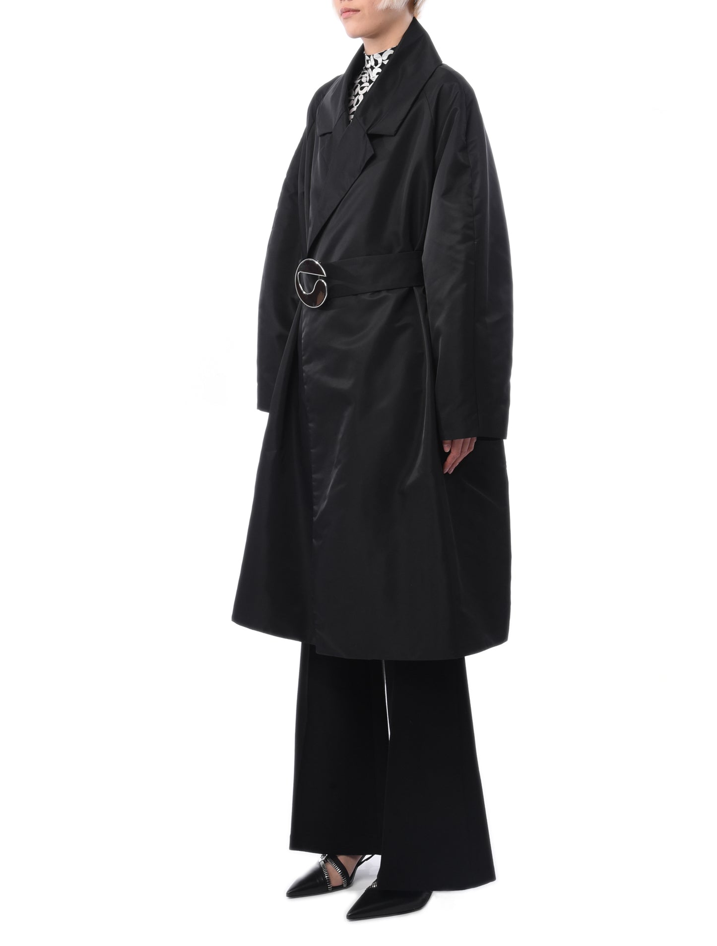 Coperni Oversized Belted Coat Black
