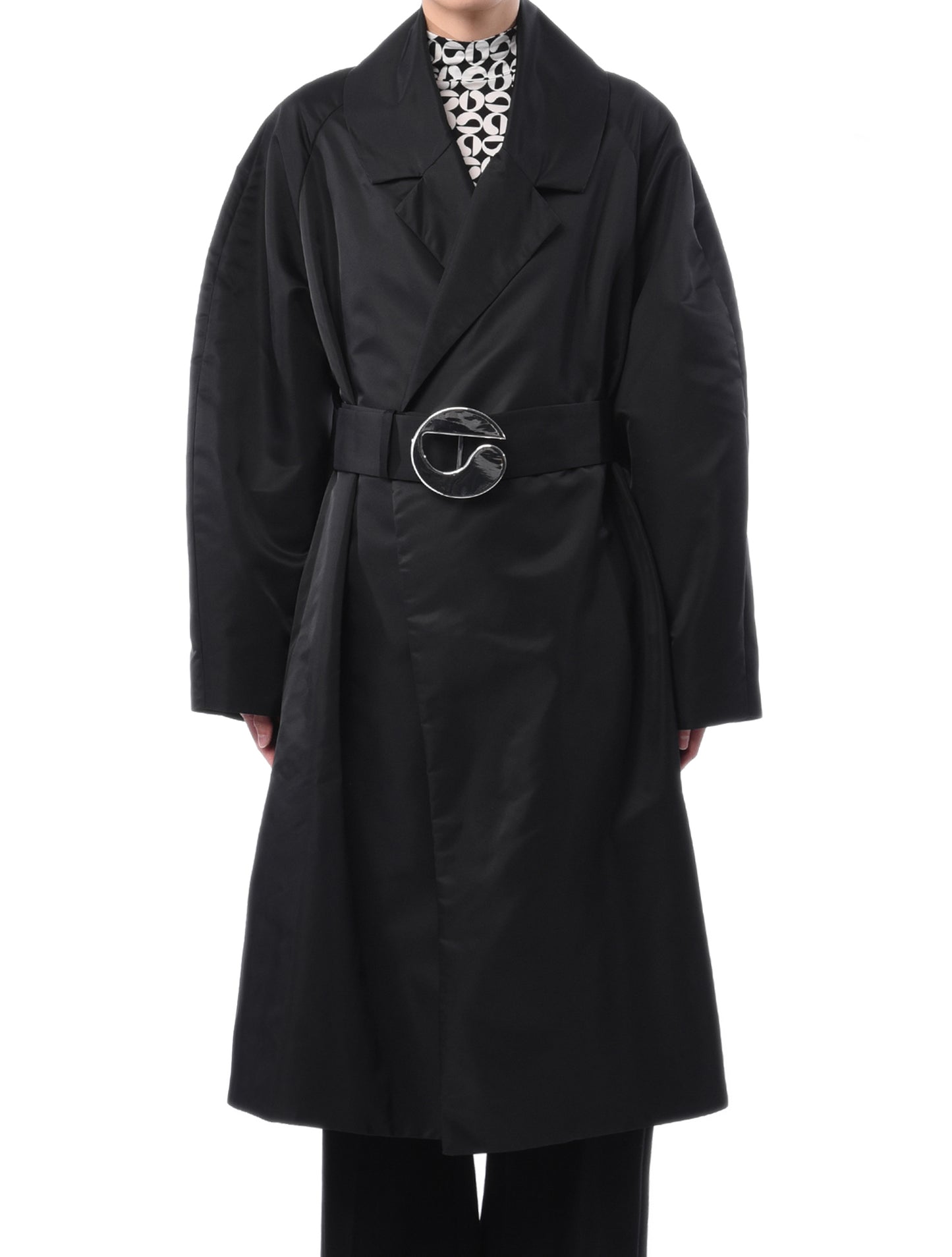 Coperni Oversized Belted Coat Black