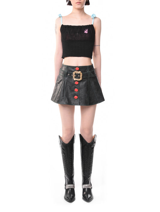 Cormio Clio Linen Top Black