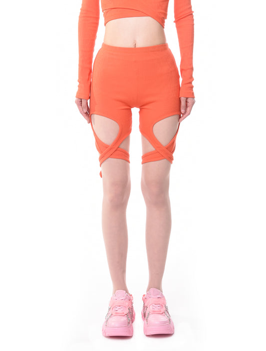 Ottolinger Orange Wrap Around Shorts