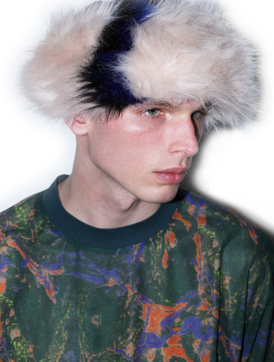 Toga Virilis Fake Fur Headband Off White