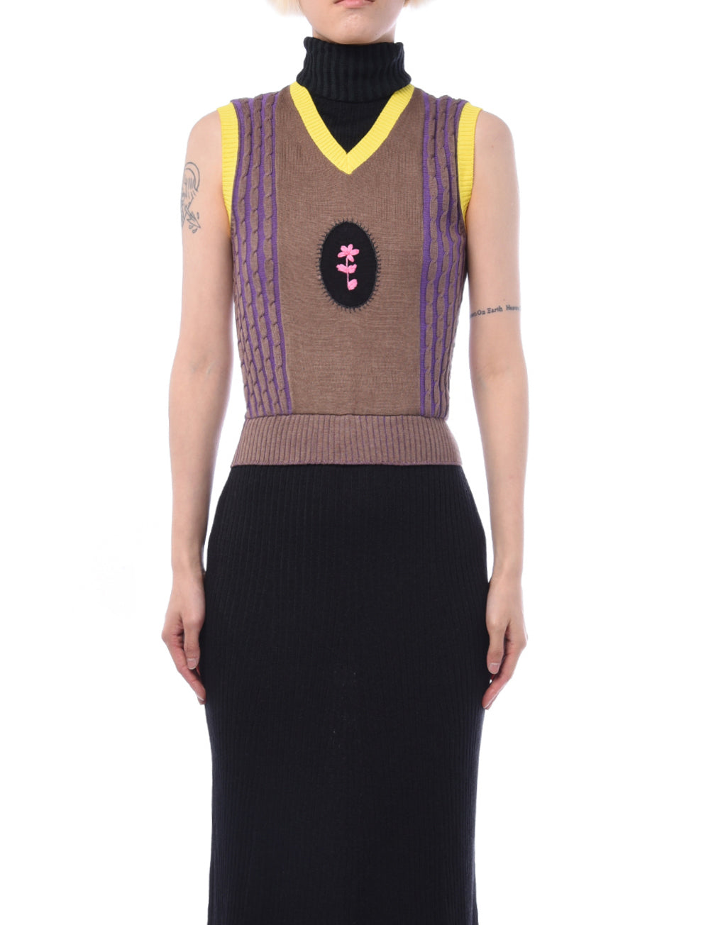 Cormio Wang Embroidered Vest Dress