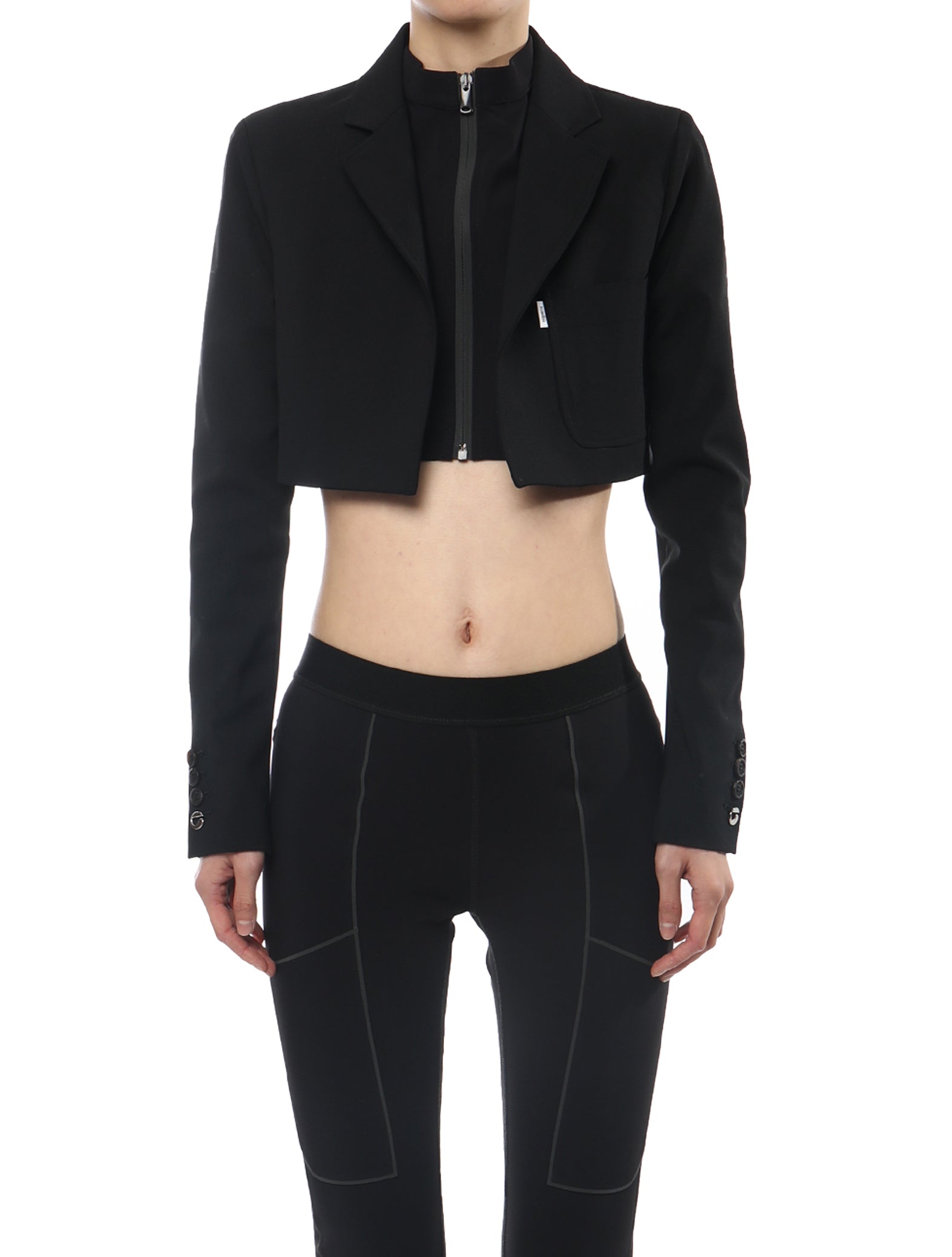 Cropped tailored outlet jacket