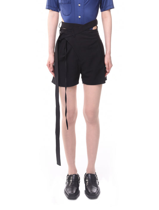 Ottolinger Signature Black Wrap Shorts