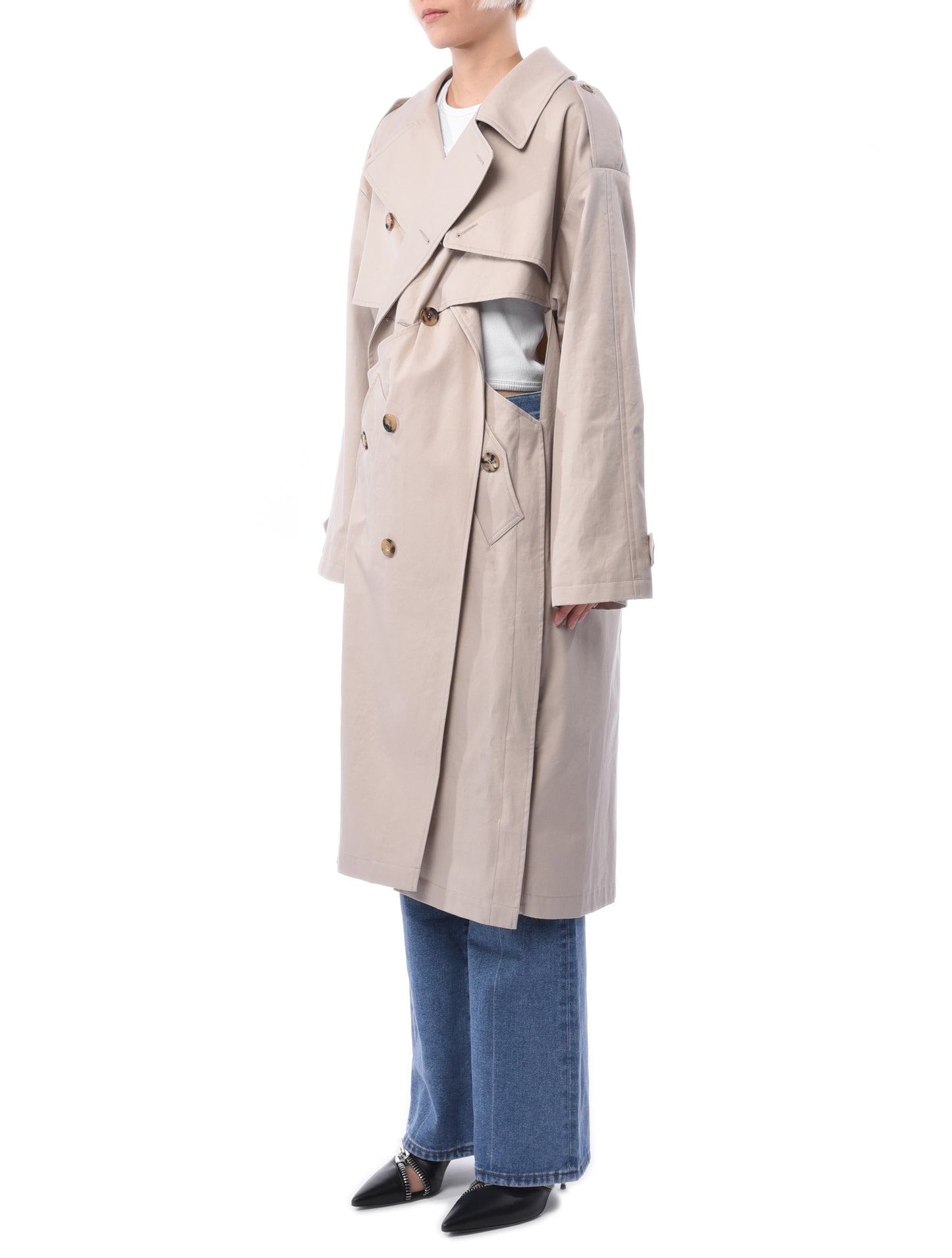 Coperni Twisted Cut-out Trench Coat