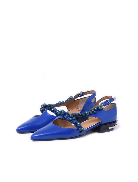 Toga Pulla Pointed Ballerinas Blue