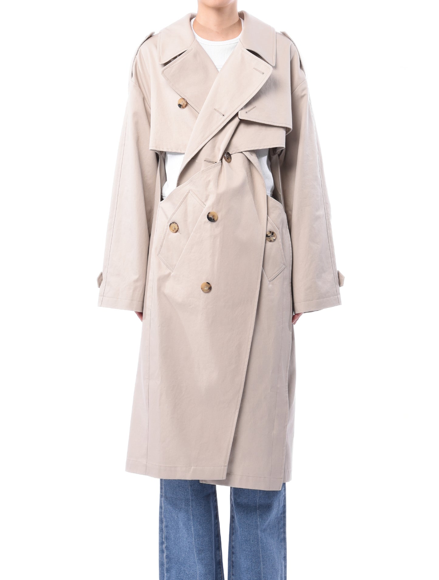 Coperni Twisted Cut-out Trench Coat