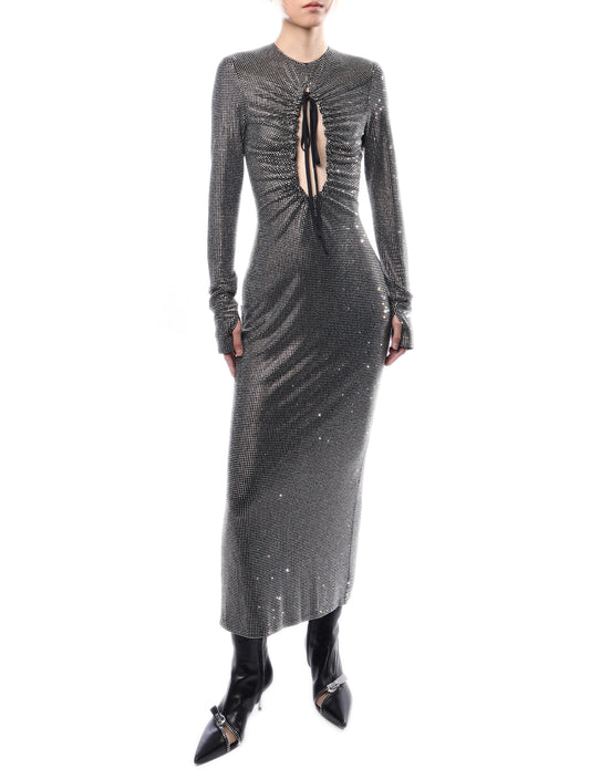 Christopher Kane Mercury Long Sleeve Crystal Dress