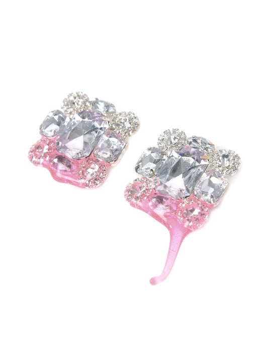 Ottolinger Square Diamond Dip Clip Earrings