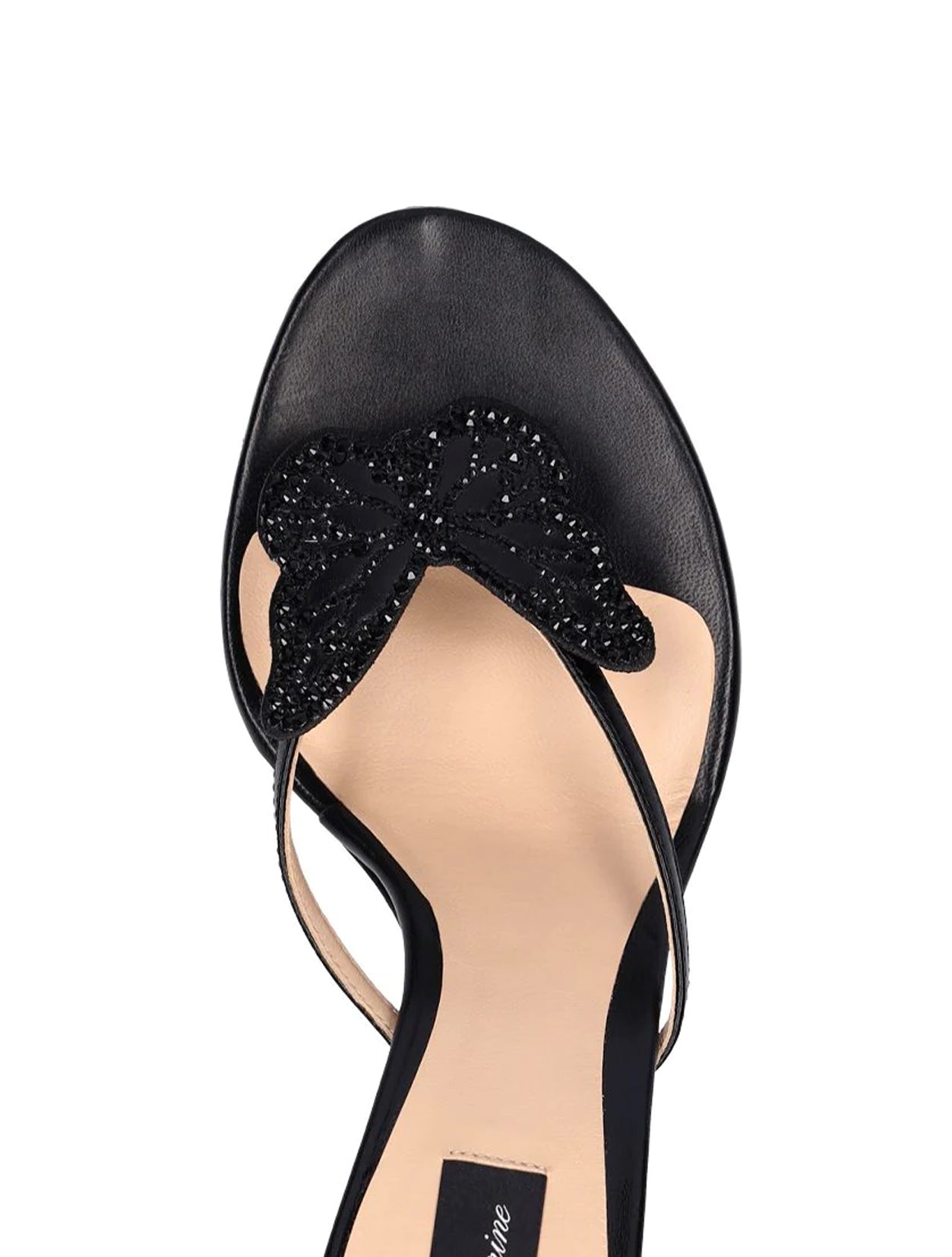 Blumarine Black Embellished Thong Sandals
