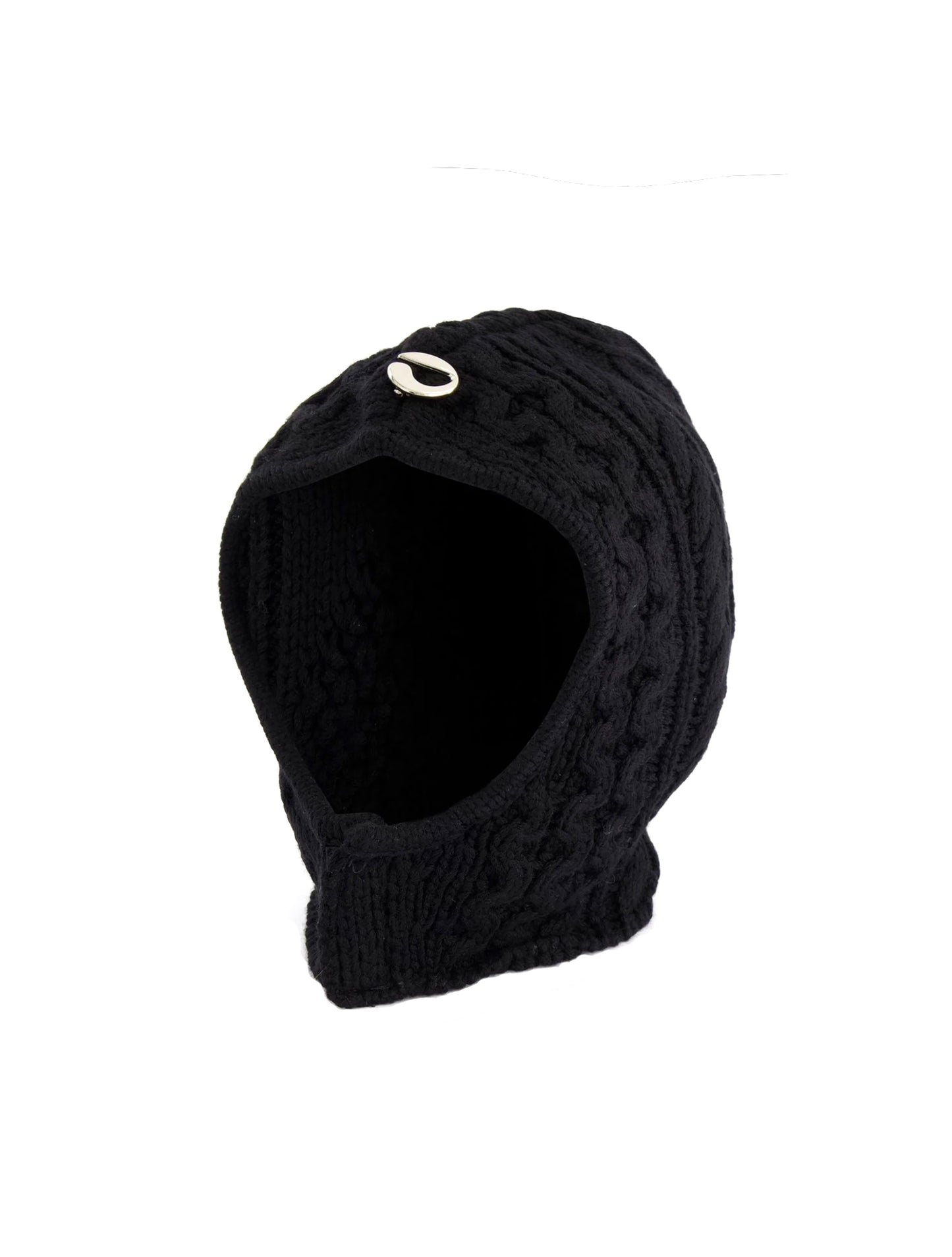 Coperni Cable Knit Balaclava Black