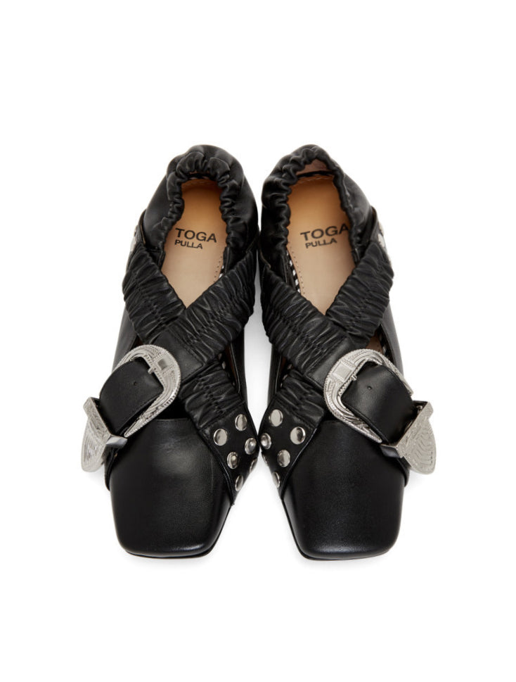 Toga Pulla Black Ballerina Flats