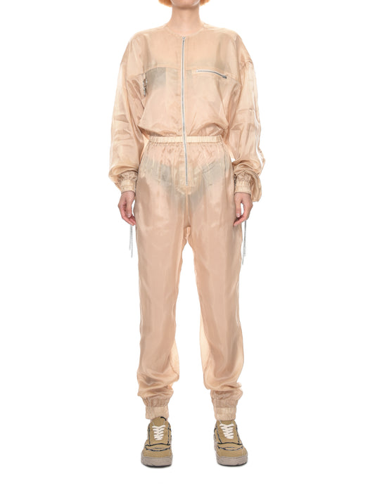 Lēo Sand Gare Du Midi Technical Cupro Jumpsuit - Shyness Space