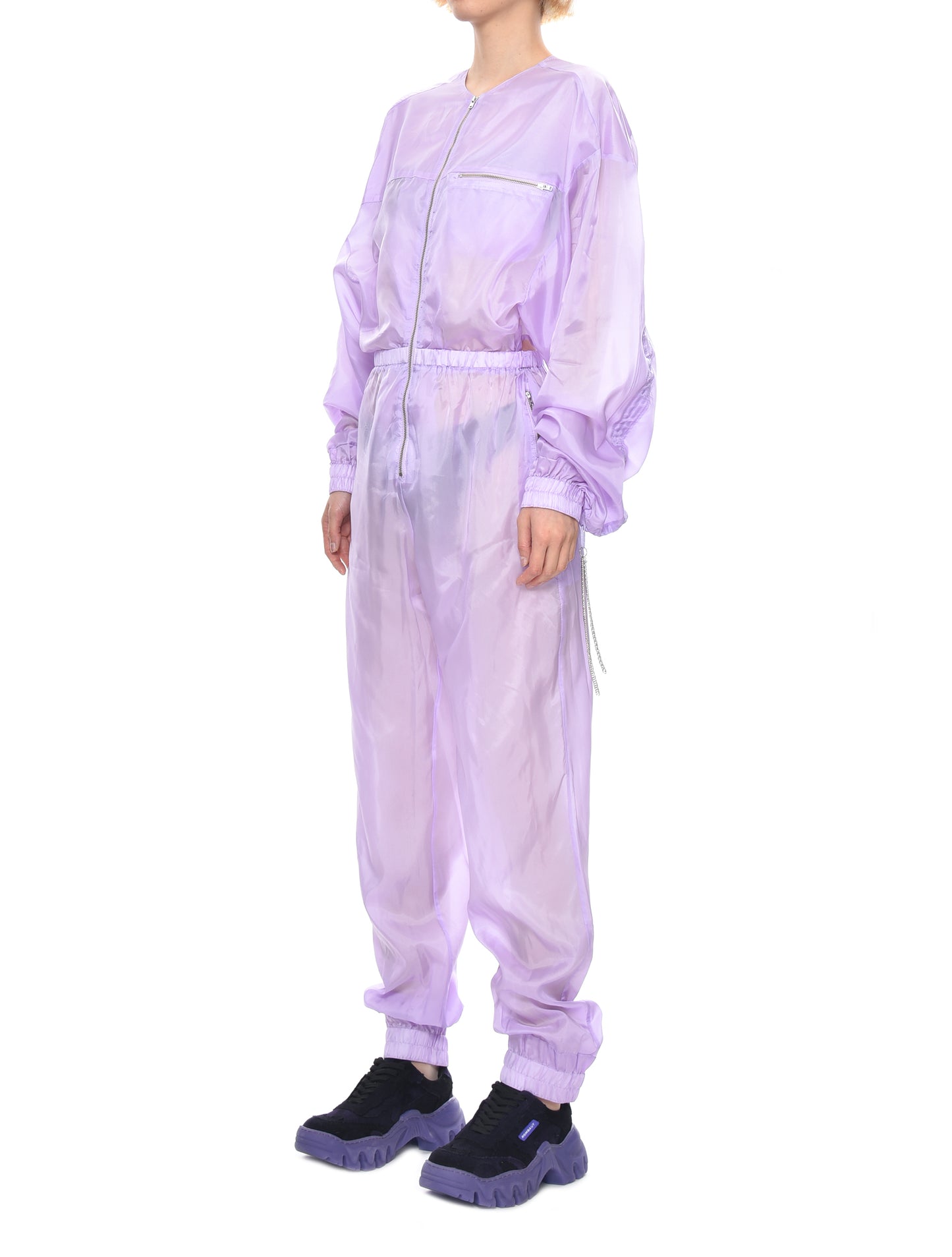 Lēo Lilac Gare Du Midi Technical Cupro Jumpsuit - Shyness Space