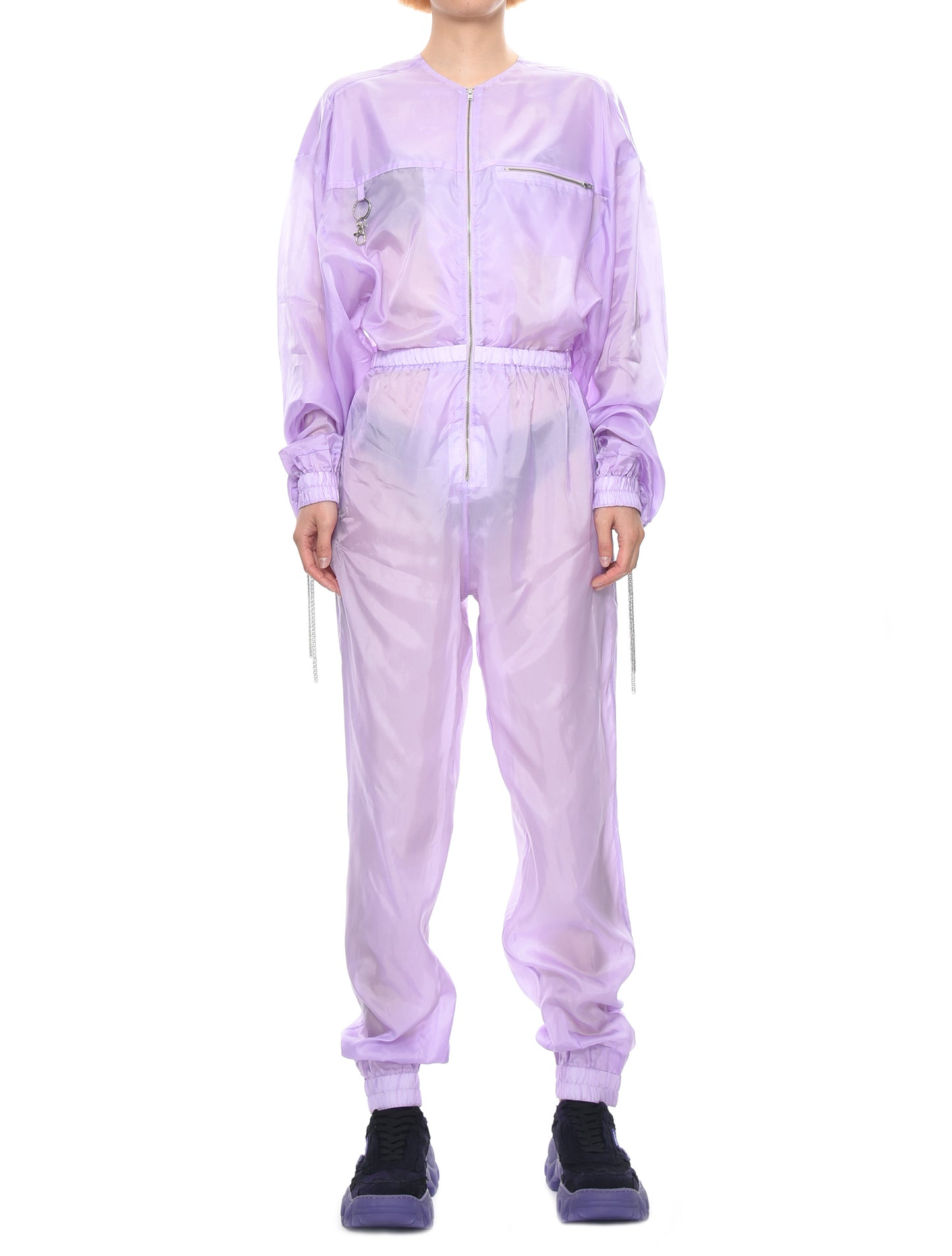 LEO Lilac Gare Du Midi Technical Cupro Jumpsuit