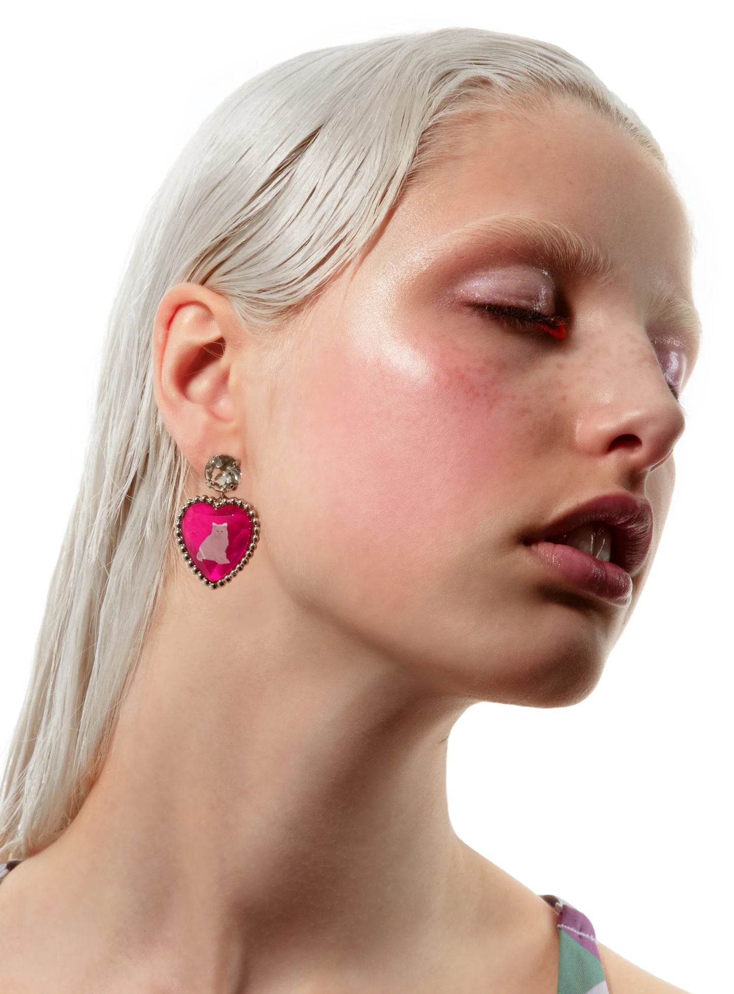 Safsafu Neon Pink BFF Earrings