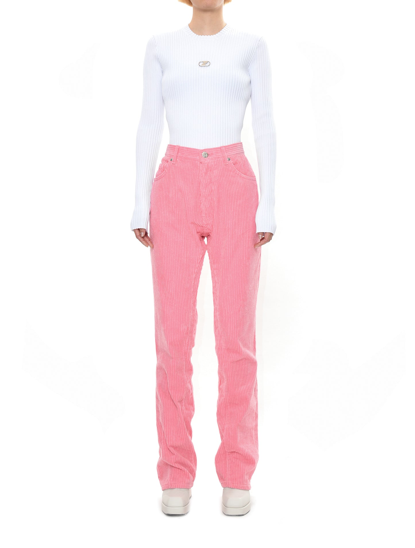 We11done Pink Corduroy Trouser